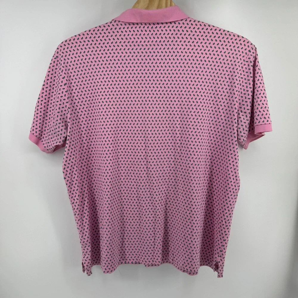 Polo Ralph Lauren Pink Paisley Polo Shirt Men 2XLT Short Sleeve Tall Classic Fit